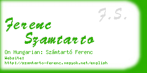ferenc szamtarto business card