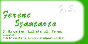 ferenc szamtarto business card